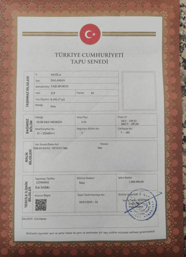 DALAMAN BOZÖRÜ’NDE 4+1 HAVUZLU MÜSTAKİL DUBLEKS VİLLA DOĞA MANZARALI