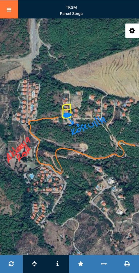 DALAMAN AKKAYA'DA SATILIK ÖZEL HAVUZLU 3+1 BUNGALOV | 595 m² ARSA | DAĞ VE ORMAN MANZARASI