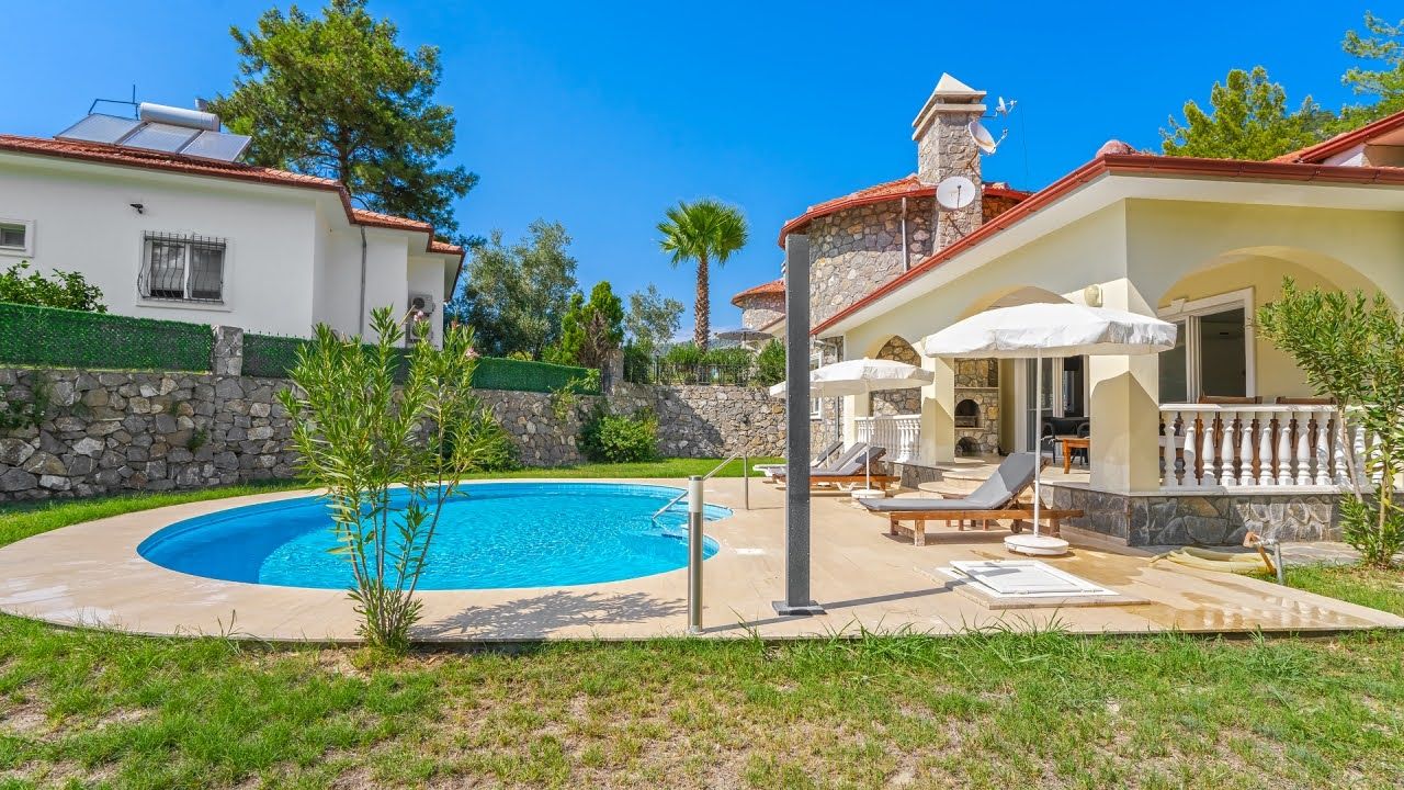 DALAMAN AKKAYA'DA SATILIK ÖZEL HAVUZLU 3+1 BUNGALOV | 595 m² ARSA | DAĞ VE ORMAN MANZARASI