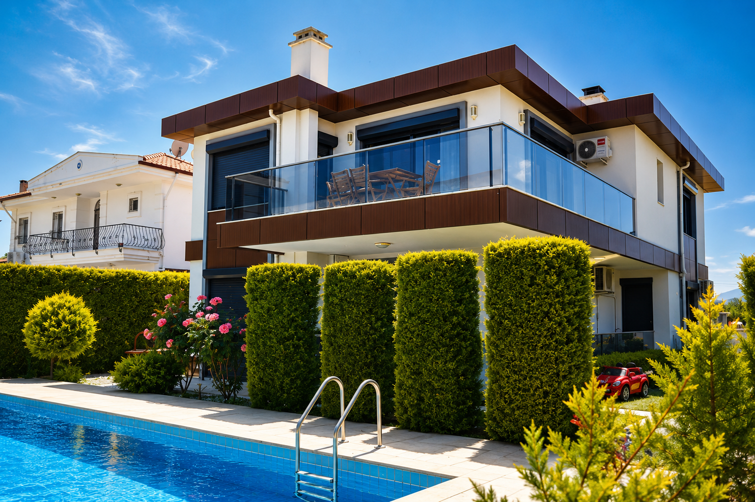 DALAMAN KARAÇALI'DA SATILIK LÜKS 4+1 VİLLA |270 m²  HAVUZLU SİTE