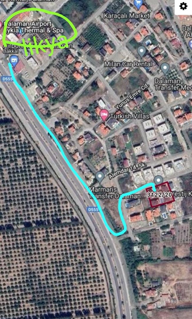 DALAMAN KARAÇALI'DA SATILIK LÜKS 4+1 VİLLA |270 m²  HAVUZLU SİTE