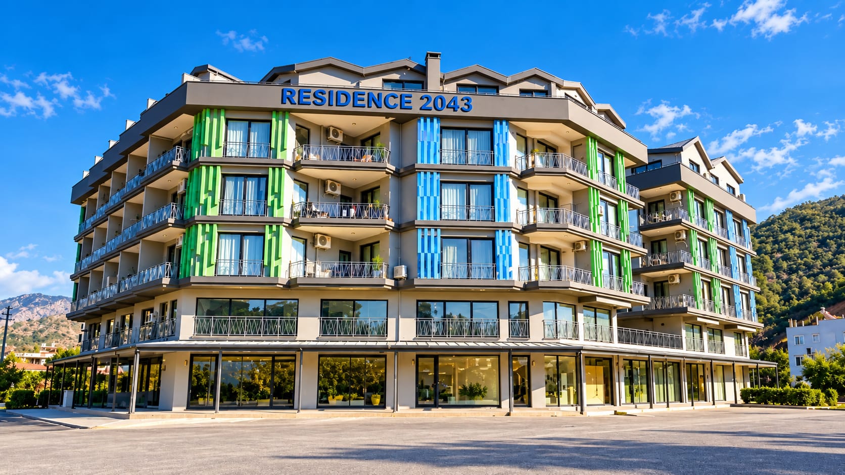 2043 REZİDANSTA FULL SOSYAL DONATILI, EŞYALI 1+1 SATILIK DAİRE